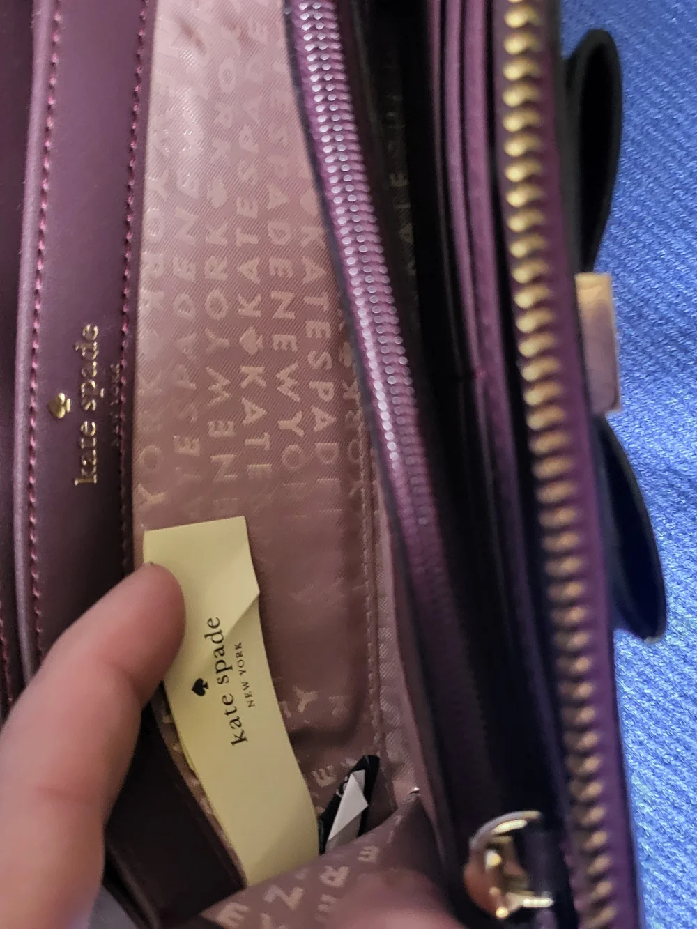 kate spade look zip interior